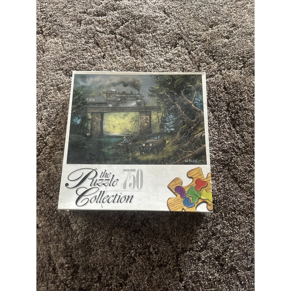 New Sealed RoseArt Masterworks Rails on Dogwood Creek 750 Piece Jigsaw Puzzle‎